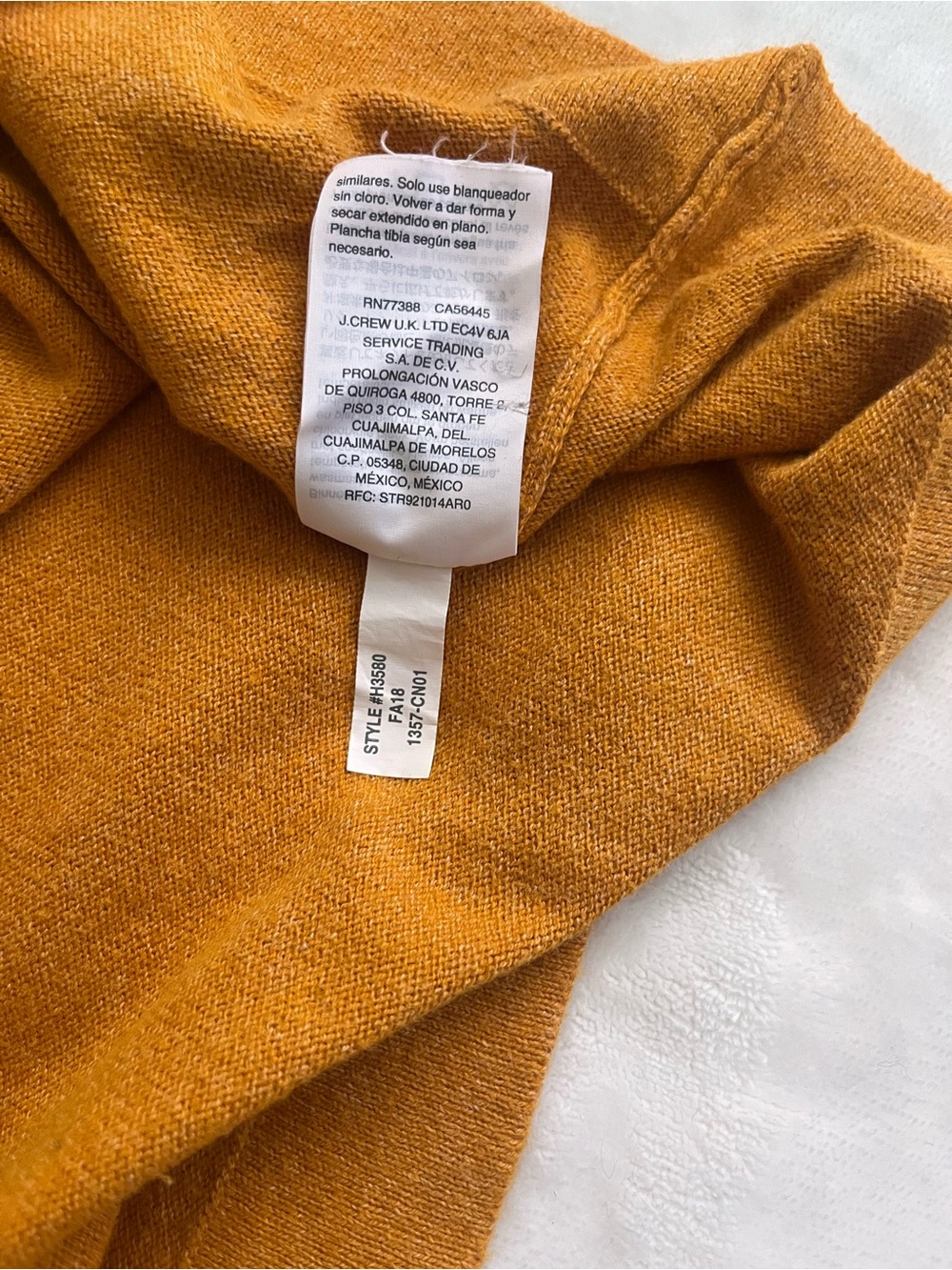 J. Crew Slouchy 100% Cotton Crewneck Pullover Sweater in Warm Heathered Ochre - Picture 5 of 10